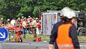 Schwerer Unfall mit Reisebus Lohmar Donrather Dreieck P141